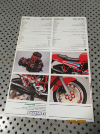 Kleurenfolder Ducati 750 Sport  Desmo motor b.j. '88 Folder A4