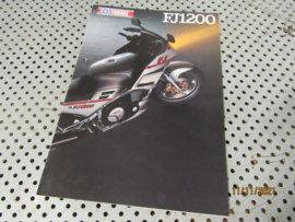 Mooie Reclame Folder Yamaha FJ1200 FJ 1200 b.j. 1990