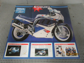 Poster / folder met Suzuki modellen uit '89 6 x A4