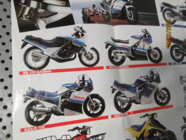 Suzuki 1987 kleurenfolder Reclame Adv. o.a. RG250 RG500 GSX-R750 & 1100