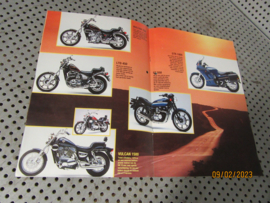 Kleurenfolder Folder Kawasaki Motoren 1989 Reclamefolder o.a. ZXR750 KR1 GPZ900R