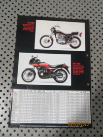 Kleurenfolder Folder Kawasaki Motoren 1989 Reclamefolder o.a. ZXR750 KR1 GPZ900R