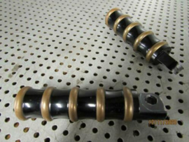 Mooie Set Handvatten Voetsteunen Speciaal Zwart-Messing H-D