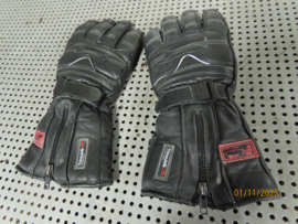 Paar motorhandschoenen zwart leder Hipora Handschoenen