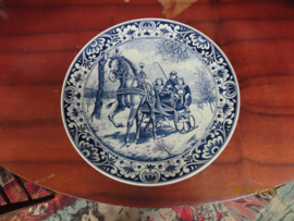 Mooi Bord Sierbord Delft's Blauw Zeeuwse Arreslee anno 1839