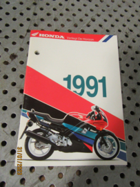 Honda kleurenfolder Reclame Advertentie '91 o.a. CBR VFR NX