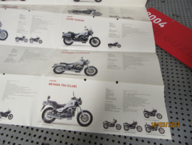 Moto-Guzzi 2004 modellen kleurenfolder Reclame Advertentie