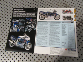 Suzuki GSX-R750 kleurenfolder Reclame Advertentie '89 Gixxer