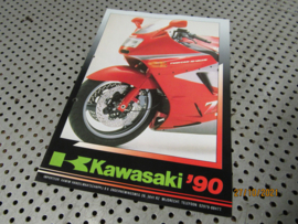 Kleurenfolder Folder Kawasaki Motoren 1990 Reclame Nieuwe Motoren '90