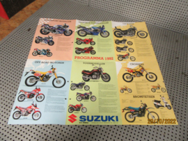 Reclame Folder Poster Suzuki o.a. Kevin Schwantz RGV DR e.a.