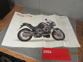 Moto-Guzzi 2004 modellen kleurenfolder Reclame Advertentie