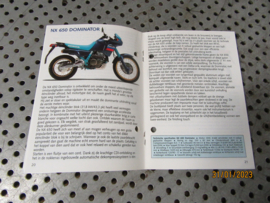 Honda kleurenfolder Reclame Advertentie '91 o.a. CBR VFR NX