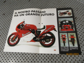 Kleurenfolder Ducati 350 F3 Desmo motor b.j. '87 Folder A4