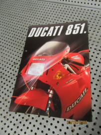 Kleurenfolder Ducati Superbike 851 motor b.j. '89 Folder A4