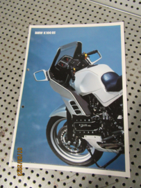 BMW K100RS K100 rs kleurenfolder Reclame Advertentie b.j.'90