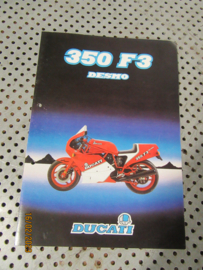 Kleurenfolder Ducati 350 F3 Desmo motor b.j. '87 Folder A4