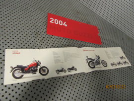 Moto-Guzzi 2004 modellen kleurenfolder Reclame Advertentie