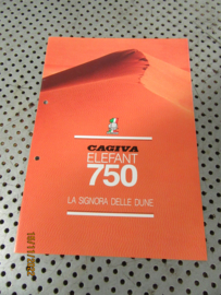 Cagiva Elefant 750 Folder - Reclame '89-'90 Italiaans