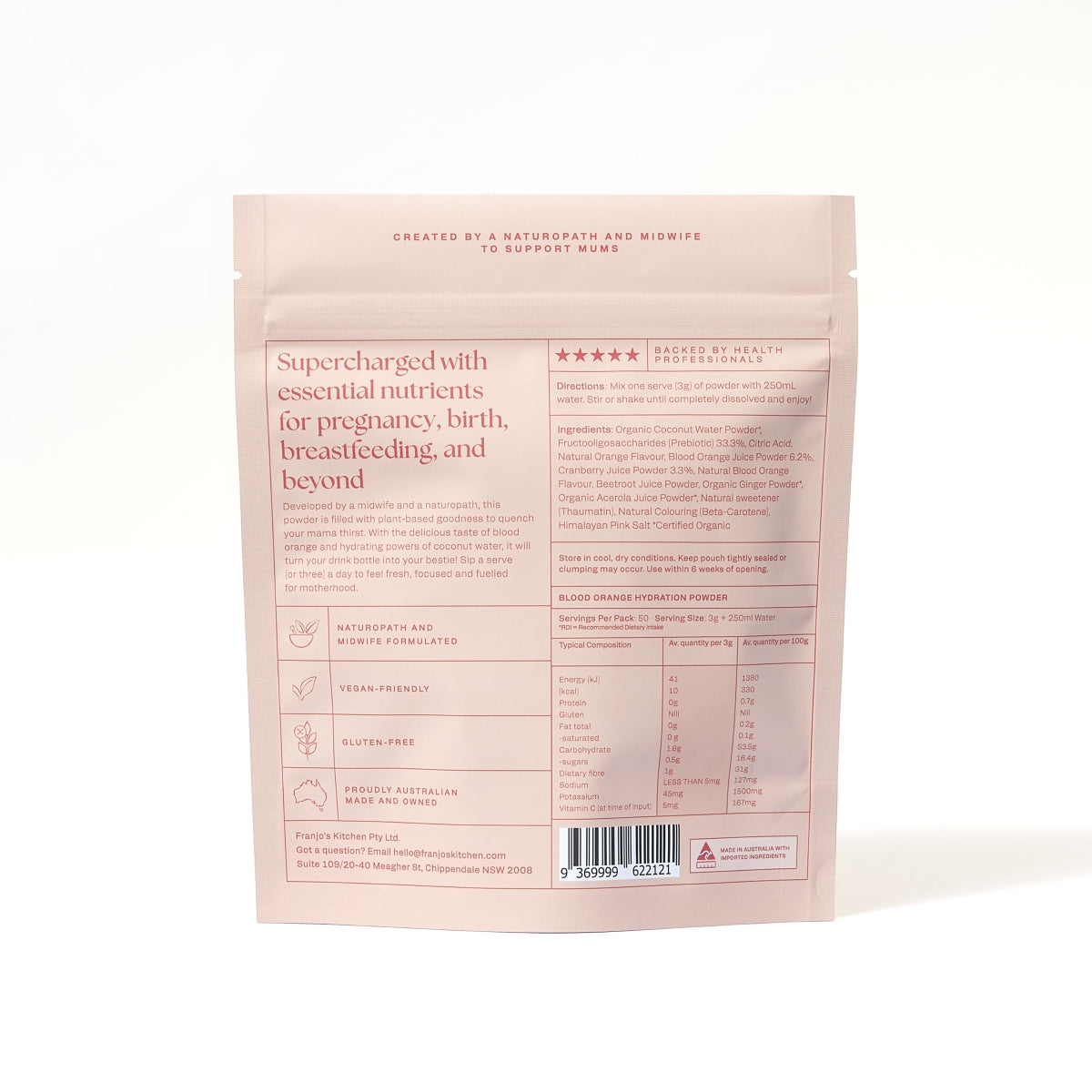 Franjos Kitchen - Bloedsinaasappel Hydratatie Poeder