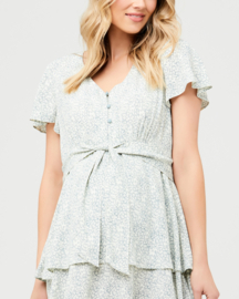 Ripe Maternity - Lulu Jurk Mint / Wit