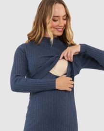 Ripe Maternity - Nella Jurk Marineblauw