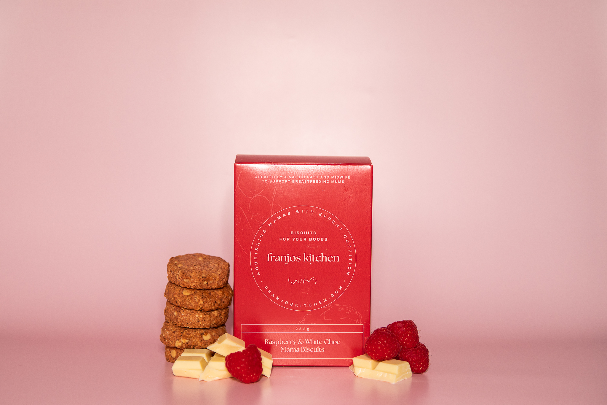 Franjos Kitchen - Raspberry & White Chocolate Lactatie Cookies