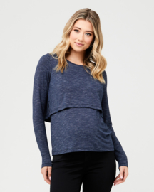 Ripe Maternity - Leah Nursing Trui Donkerblauw