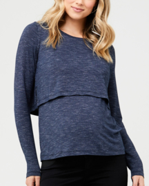 Ripe Maternity - Leah Nursing Trui Donkerblauw