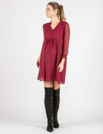 Attesa - Chiffon Jurk Rood