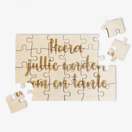 Puzzel van hout | Oom en tante