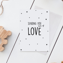 Ansichtkaart | Sending you lots of love