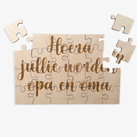 Puzzel van hout | Opa en Oma