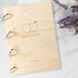 Houten gastenboek | Ringen