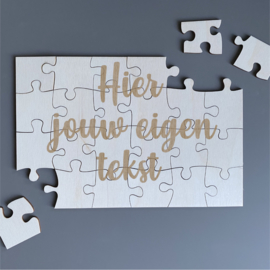 Puzzel van hout | Met eigen tekst