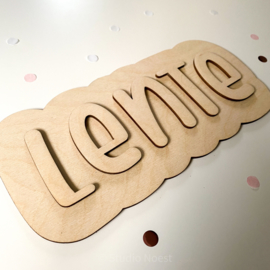 Naam van hout | 3D met losse letters