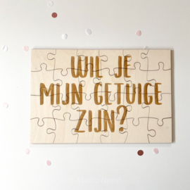 Puzzel van hout | Getuige