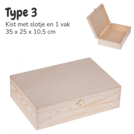 Houten kist | Dubbele lijn