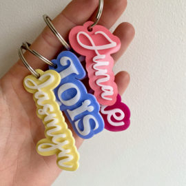 Naamsleutelhanger van plexiglas