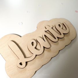 Naam van hout | 3D handgeschreven