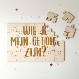 Puzzel van hout | Getuige