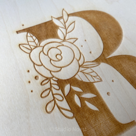 Houten gastenboek | Botanische letter