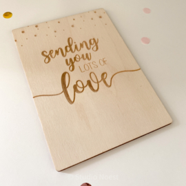 Kaartje van hout | Sending you lots of love