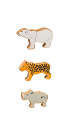 Lanka Kade Houten Speelgoed Wildlife 2, set van 3