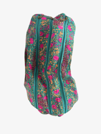 Schoudertas Kantha Gestikt Roze Flowers 49x35 cm