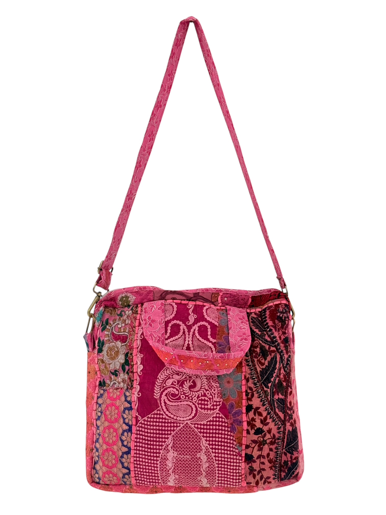 Laptoptas Geborduurd India Pink Paisly 15 inch