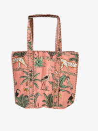 Shoppingbag / Strandtas Jaguar Zalm Mix 47x38 cm