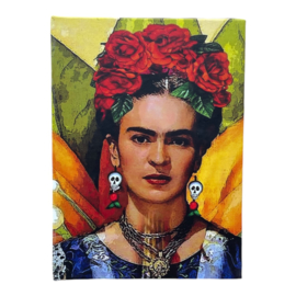 Frida Kahlo Notebook A5 Flowers Ongelinieerd