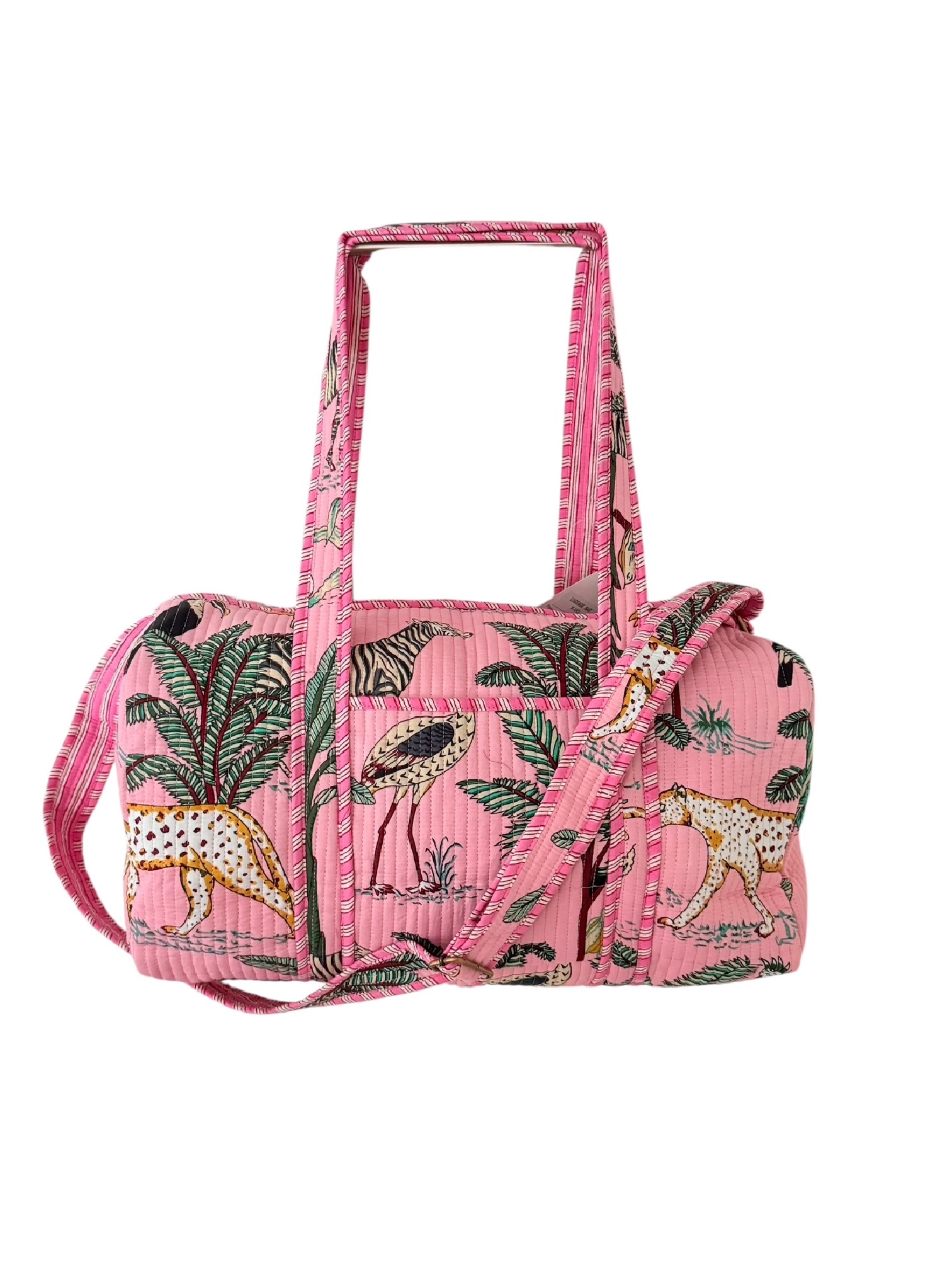 Weekendtas / Reistas Kantha Pink Zoo 49x33 cm