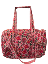 Weekendtas / Reistas Kantha Rood 49x33 cm