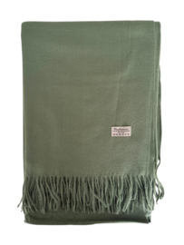 Cashmere Sjaal zacht wol 180x70 cm mosgroen